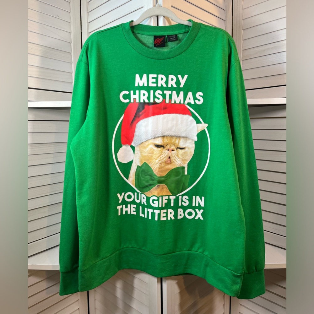 NWOT MAD ENGINE MENS SWEATSHIRT UGLY CHRISTMAS SWEATER